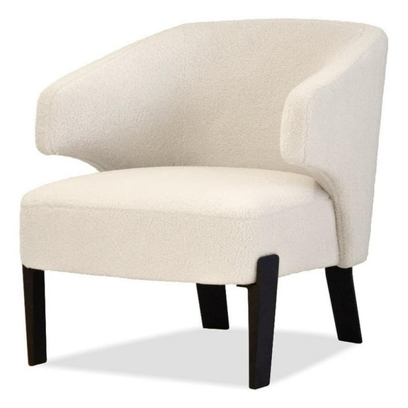 Mobital Rancho 15" Fabric Arm Chair with Black Powder Coated Legs in Cream