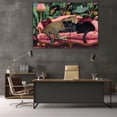 thumbnail image 6 of Mudket Framed Leopard on Pink Couch Canvas Wall Art, Jungle Animal Print Wall Decor for Living Room, Trendy Leopard Wall Art, Ready to Hang - 12"L x 8"W, 6 of 10