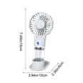 thumbnail image 3 of Portable Mist Fan - Usb Charging & 3 Speed Settings, Personal Cooler with Humidifying Function, for Travel, Home & Office, White, JKODE, 3 of 9