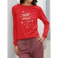 thumbnail image 2 of Christmas Frogtown Hollow Waterville Sign Women's Long Sleeve, 2 of 3