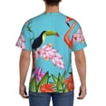 thumbnail image 2 of Rocae Tropical Jungle Flamingo for Men's Moisture-Wicking Crew Tee - T-Shirt for Sports, Outdoor Activities, and Casual Wear3X-Large, 2 of 9