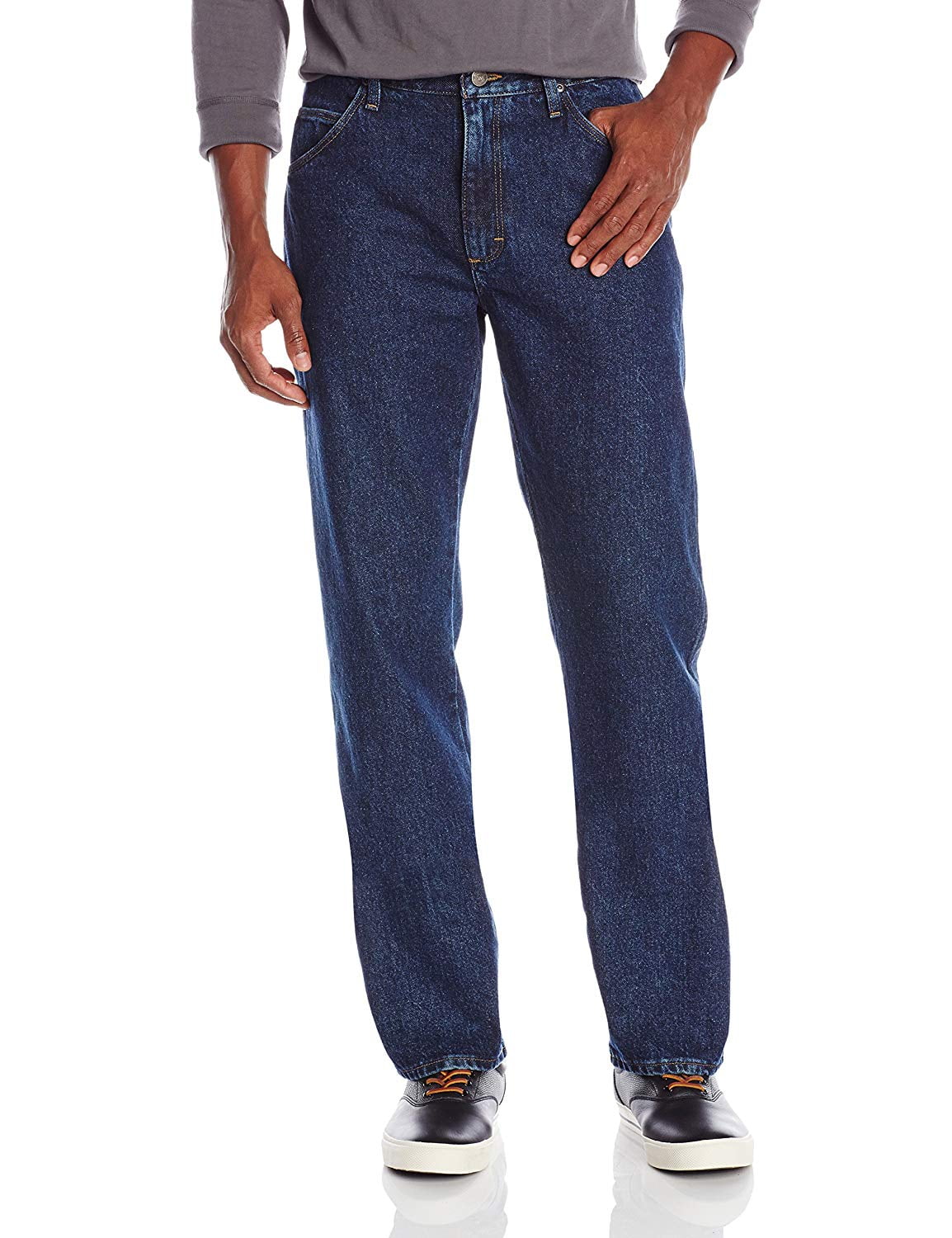 Wrangler - Mens 35x32 Five Pocket Straight Leg Cotton Jeans 35 ...