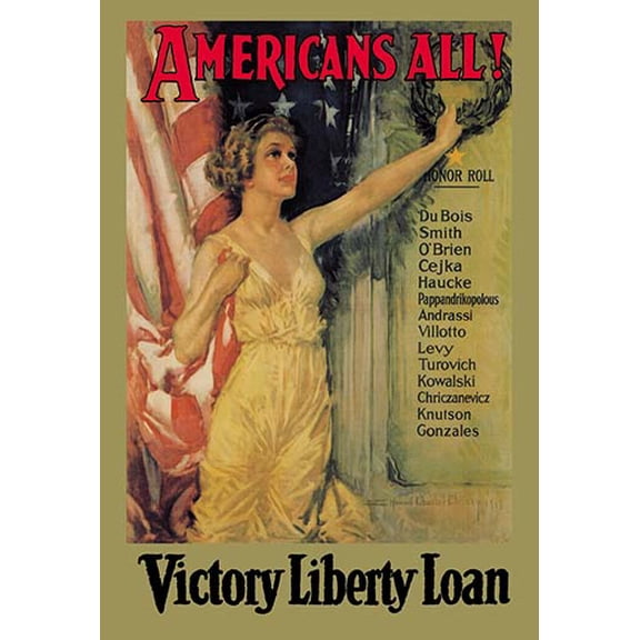 Americans All! Victory Liberty Loan Museum quality giclee print canvas wrap(20" x 30")