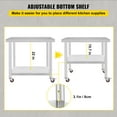 thumbnail image 6 of VEVOR Stainless Steel Work Table 30 x 36 x 34 In w/ Wheel Food Prep Commercial Grade 2 Layers, 6 of 9