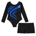 thumbnail image 3 of Alvivi Kids Girls Ballet Dance Long Sleeve Gymnastics Leotard with Booty Sports Tracksuit Dancewear Royal Blue 8, 3 of 7
