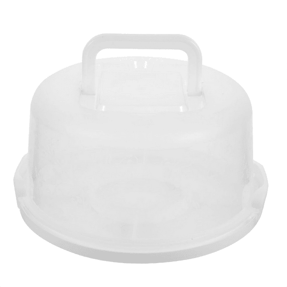 Box Portable Cake Muffin Carrier Clear Container with Lid Round Holder Bread Storage