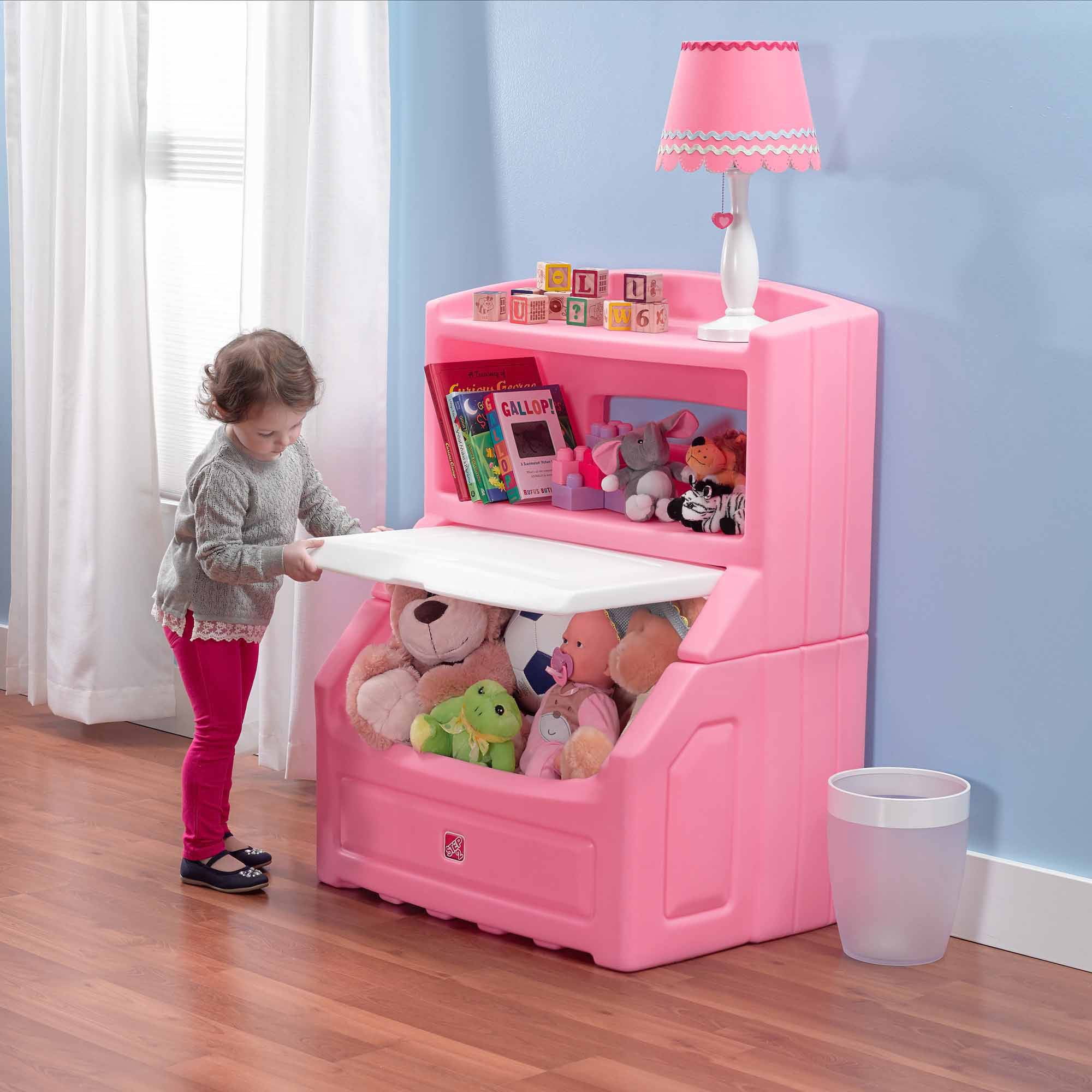 toy chest and bookshelf combo