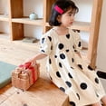 thumbnail image 5 of Children's Summer Skirt Puff Sleeve Polka Dot Girls Princess Dress, 5 of 5