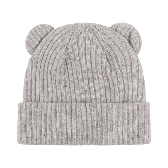 Toddler Hat Winter Knitted Hat With Bear Ear & Warm Lined - Thick Soft Yarn Cap,Warm Thermal for Cold Weather,Stylish Headwear for Outdoor Activities,Size:0-3 Years
