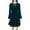 Navy, variant on Women Velvet Dress Fall Winter Maxi Dress A-Line Long Sleeve Keyhole Neckline Dress Velvet Casual Loose Crew Neck Cocktail Wedding Guest Party Evening Dresses