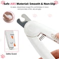 thumbnail image 6 of Oazouf Cat Nail Clippers with LED Lights and File, Safety Stainless Steel Dog Cat Nail Trimmer for Cats Dogs Rabbits Birds Small Animals, White, 6 of 8