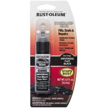 Black Chrome Paint - Rust-Oleum Scratch and Chip Repair Paint - Flat Black U500C