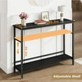 thumbnail image 6 of KOKEBREN Entryway Table, Console Tables with Storage, 39.3"L Rustic Sofa Table with Adjustable Shelf, Console Table for Entryway, Living Room, Hallway, Bedroom(Black), 6 of 7