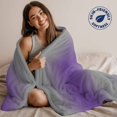 thumbnail image 5 of Throw Blanket for Couch Ombre Grey Purple Soft Fleece Flannel Blankets Cozy Lightweight Blanket for Home Sofa Living Room Gradient Color Bed Throws 60" x 80", 5 of 9
