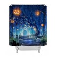 thumbnail image 1 of Cortina de ducha, cortina de ducha de Halloween, cortina de ducha para baño de Halloween con ganchos de 71 pulgadas de ancho x 71 pulgadas de alto, decoración de Halloween, baño impermeable, 1 of 4
