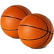 thumbnail image 1 of Mini baloncesto de goma de 5” para aro de baloncesto en miniatura, paquete de 2, baloncesto pequeño seguro y silencioso para juegos de aro de baloncesto en miniatura para colocar sobre la, 1 of 5