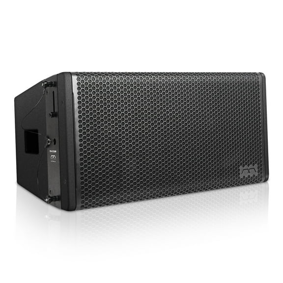 Sound Town Mode Audio Dual 12-Inch Three-Way 3900 Watts Full-Range Variable Curvature Line Array Loudspeaker, with Neodymium Drivers, Bi-Amp, Baltic Birch Plywood, Black (FILA-212LMH)