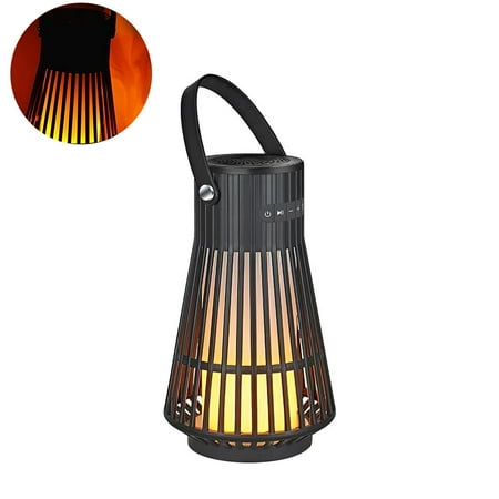 

Retro Nordic Rechargeable Atmosphere Light Romantic LED Night Light Eye Protection Simulation Flame Beating Flame Lamp Bluetooth Speaker Convenient with Bluetooth Speaker for Lighting