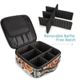 thumbnail image 4 of FORMRS Travel Makeup Bag Large Capacity Train Case Cosmetic Organizer with Adjustable Dividers, Plaid Floral, 4 of 8
