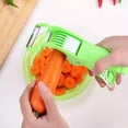 thumbnail image 2 of Reheyre Ergonomic Carrot Cutter - Food Grade, Reusable - BPA Free - Multipurpose Vegetable Peeler Carrot Cucumber Slicer - Kitchen Supplies, 2 of 8