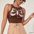 thumbnail image 2 of Mujeres Casual sin mangas Tank Top impreso Slim Fitting Crew Neck camisa transpirable para el verano, 2 of 8