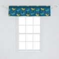 thumbnail image 2 of Ambesonne Yellow Bird Valance Pack of 2, Funny Abstract Chickens, 54"X12", Sea Blue Multicolor, 2 of 2