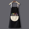thumbnail image 4 of Cowsor Kids Paintbrush Printed Sleeveless Art Smock Waterproof Mess Proof Bib for 3-11 Years Old Painting Class Size L, 4 of 4