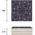 thumbnail image 3 of RYLABLUE Mandala Pattern Set of 6 Coaster for Drinks, Absorbent Ceramic Stone Coasters Cup Mat with Cork Base for Home Kitchen Room Coffee Table Bar Decor, 3 of 4