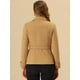 thumbnail image 4 of Abrigo de invierno Allegra K con cinturón y cuello vuelto para mujer marrón L, 4 of 6