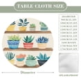 thumbnail image 3 of Colorful Potted Plants Art Round Table Cover Kitchen Printed Waterproof Tablecloth Elastic Edged Tablecloth Fits Party Wedding Indoor Outdoor Tables, 3 of 8