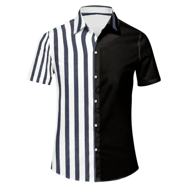 Birdeem Chemise à Manches Courtes pour Hommes, Confortable et Respirante, Col Rabattu