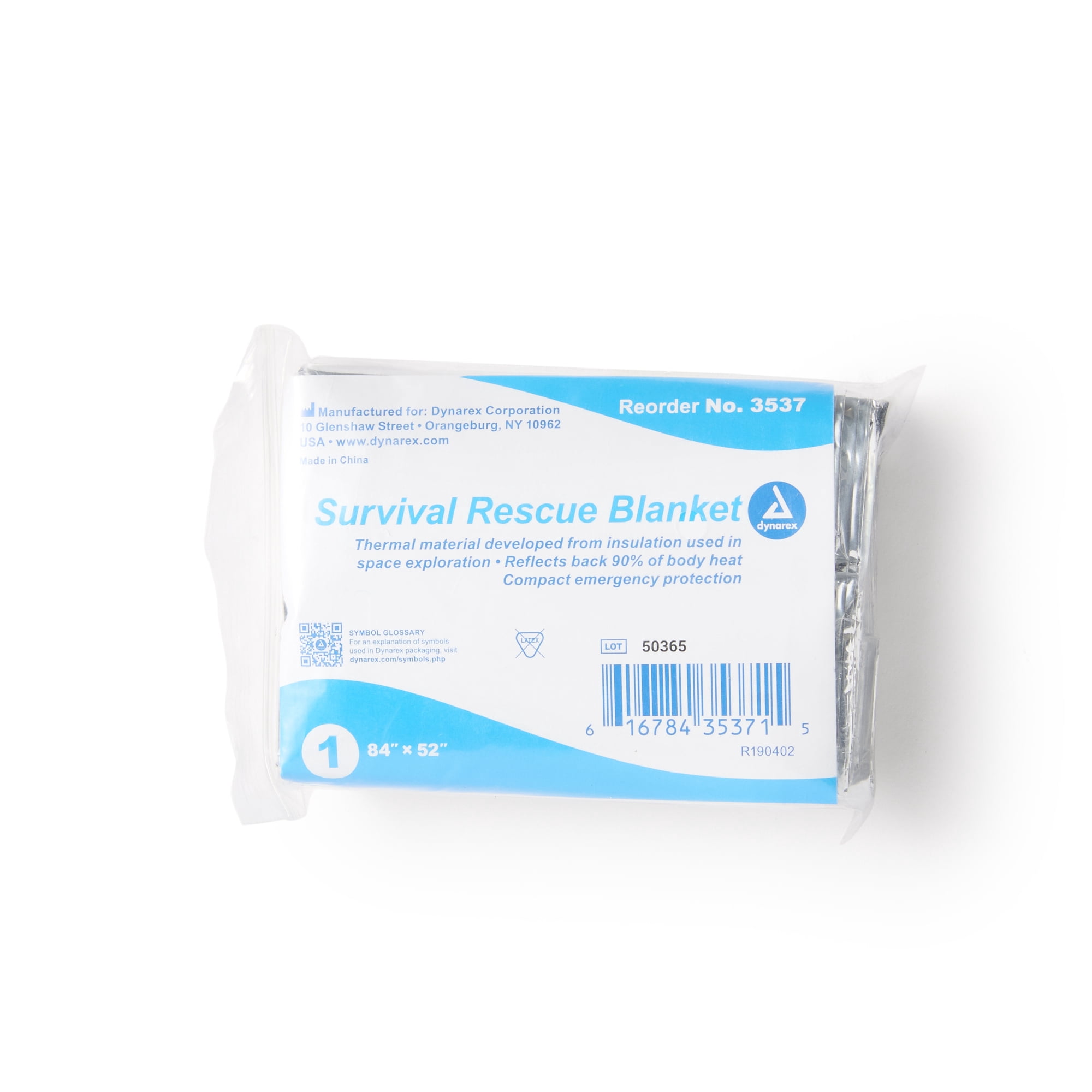 Dynarex Emergency Blanket Silver 120 Ct