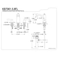 thumbnail image 3 of Kingston Brass KB7961FL 8 in. Widespread Bathroom Faucet, Polished Chrome, 3 of 3