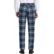 thumbnail image 3 of Pantalones de traje clásicos de ajuste regular de cuadros para hombre Inspire Chic, con frente plano y cintura elástica, 28 azul marino, 3 of 7