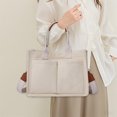 thumbnail image 2 of W-945 White Canvas Bag White For Travel Lightweight For Commuting Reinforced Shoulder Straps For Comfort #21VVP, 2 of 6