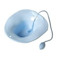 thumbnail image 2 of Baosity Foldable Sitz Bath Toilet Seat with Flusher Commode Chair for Perineal Blue, 2 of 7