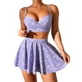 thumbnail image 3 of Bxsruta Women's Plus Size Underwire Bikini Set High Waist with Removable Straps and Non Removable Padded Cups Swimwear Two Piece, 3 of 8