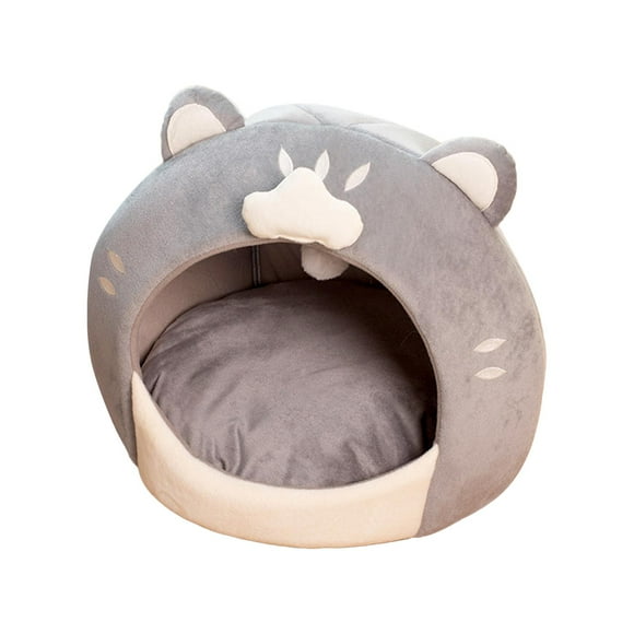 Cama para gatos de interior para gatitos diez, tienda de campaña semicerrada para gatos, casa para dormir, camas acolchadas lavables y ligeras para