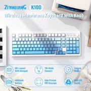 ZIYOU LANG K100 90% Wireless Gaming Keyboard, Tri-Mode Bluetooth/2.4GHz/USB-C, RGB Backlit, Number Pad, for PC/Mac, Blue Creamy