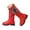 Red, variant on NIEWTR Boys Girls Riding Boots Knee High Mid Calf Shoes Little Kid/Big Kid Knee High Boots Winter Shoes Size 2