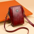 thumbnail image 4 of Isvgxsz Crossbody Bag Leather, Retro All-Match Vertical Cellphone Bag, Crossbody Leather Shoulder Bags and Clutches, 4 of 6