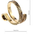 thumbnail image 3 of 2pcs Metal Yarn Guide Finger Holders Adjustable Knitting Loop Crochet Loop Rings Open Finger Rings Knitting Thimbles for Crochet Knitting Accessories Tools Gold Silver, 3 of 5
