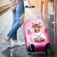 thumbnail image 3 of Faith Love Hope Abyssinian Breast Cancer Awareness Survivor Travel Luggage Cover Cat Lover Kitten Owner Gifts Suitcase Dust Protective Decor - 02017, 3 of 5