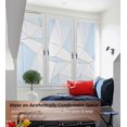 thumbnail image 3 of Static Cling Window Privacy Film Stained lass Window Door Film Frosted Decorative Sticker for Home Office Living Room, Art eometry Pattern, 17.7’’ x 78.7’’ (Light Blue), 3 of 7