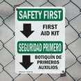 thumbnail image 5 of (2 Pack) First Aid Kit Bilingual OSHA Safety First Sign 7 Inch X 10 Inch Plastic Sign, Weather Resistant, UV Protected for Workplace, Business, and Construction Site, Made in the USA, 5 of 8