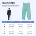 thumbnail image 2 of Salouo Teal Turquoise Glitter Print Pajama Pants for Men, Lounge Pants Elastic Waistband Casual Men's sleepwear Loungewear Sleep Pajama Pant -Large, 2 of 7