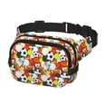 thumbnail image 2 of Fuzoiu Colorful Balls Print Unisex Square Double Layer Waist Bag,Crossbody Fanny Pack Travel Workout Accessory, 2 of 9