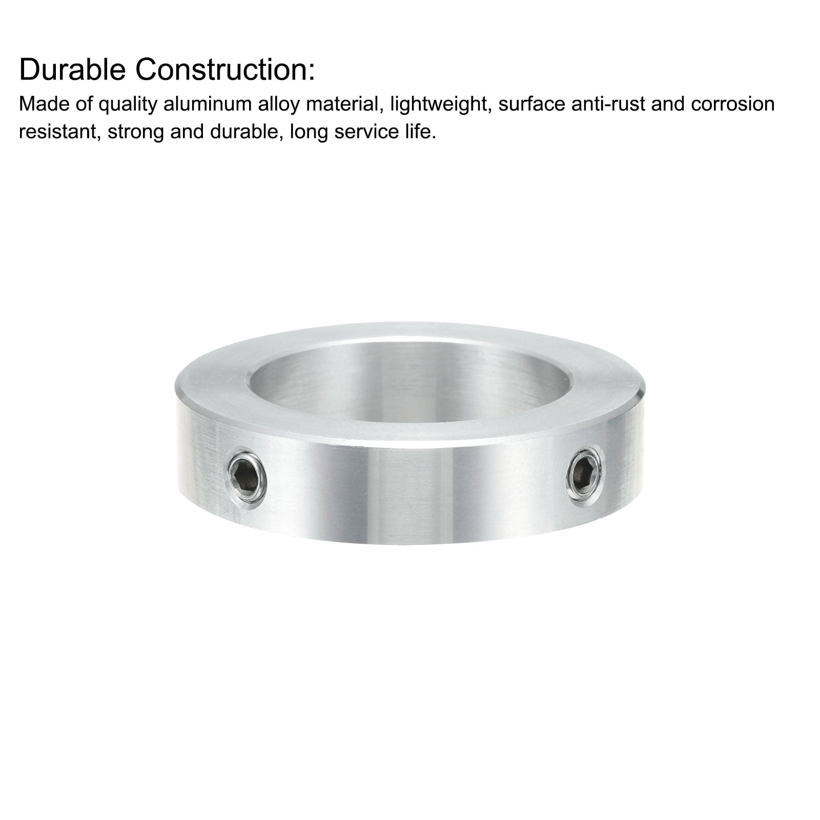 8 Packs Set Screw Collars 35mm Bore, Aluminum Shaft Collars, 52mm OD and 12mm Thickness, Set Screw Clamp Collar