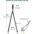 thumbnail image 5 of Two Point Control  Leash, Works with No Pull Harnesses, No Tangle  Leashes, Soft Padded and Reflective Walking Lead, Converts to Single Lead for Medium Large Dogs (Black), 5 of 7