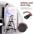 thumbnail image 3 of 4 Step Ladder, Lightweight Folding Step Stool with Wide Anti-Slip Pedal and Safety Handle, Foldable Step Stool, Multi-purpose Steel Step Ladder for Home, Office, 3 of 17